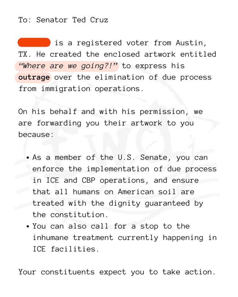 Text of formal letter.